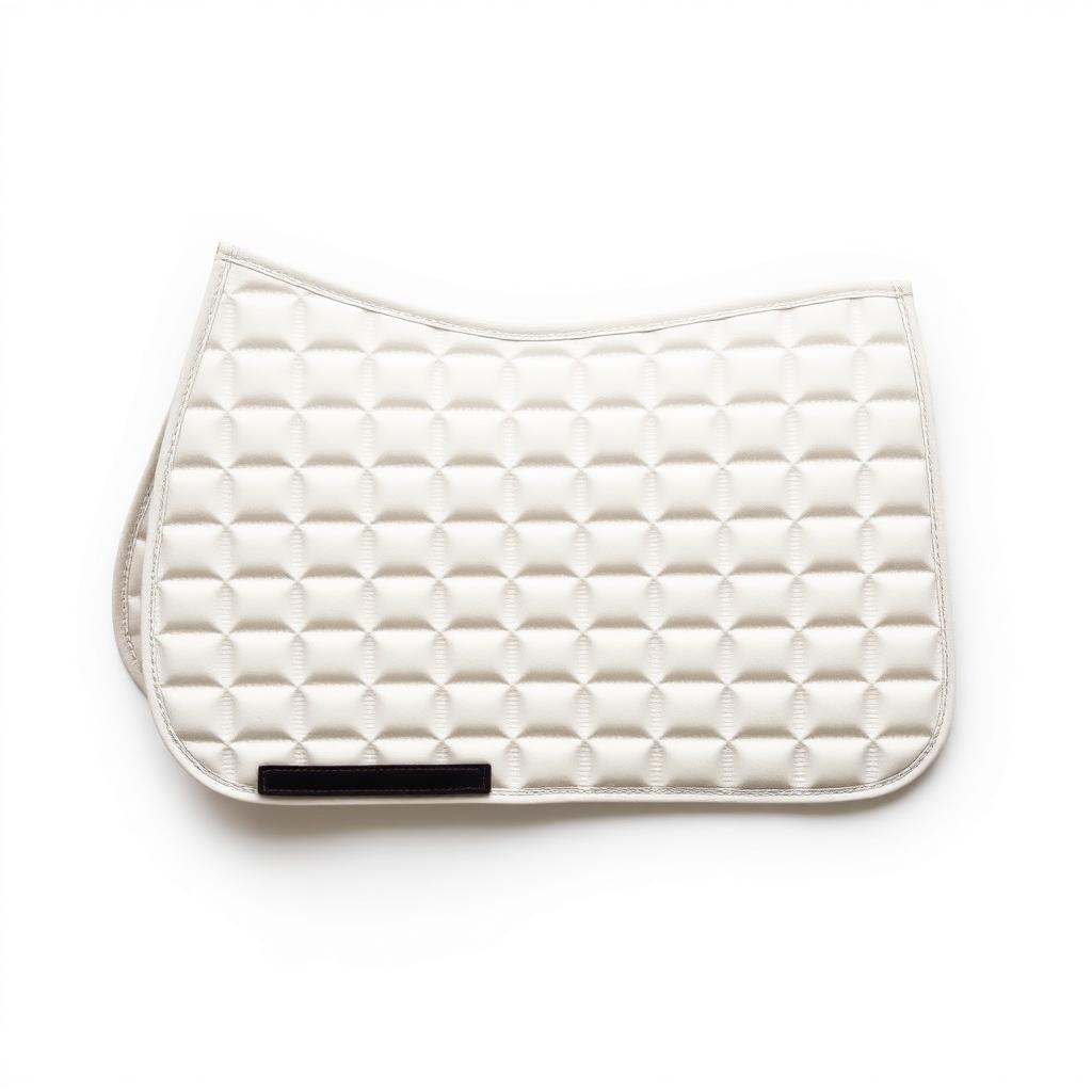 Quilted saddle pad in white