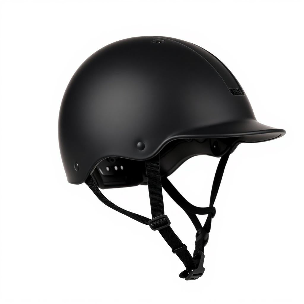 Matte black schooling helmet